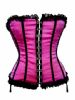 Jacquard Strapless Corset, Pink